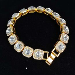 Colliers de pendentif de bijoux de créateur pour hommes accessoires de rap hip hop hiphop rond carré diamant rock bonbon complet diamant incrusté en or collier