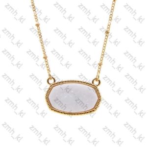 Designer sieraden hanger kettingen hars ovaal druzy ketting goud kleur keten drusy hexagon stijl luxe designer merk mode sieraden voor vrouwen 962