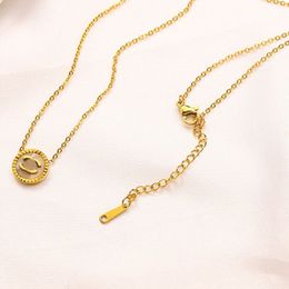 Designer sieraden hanger kettingen trouwfeest sieraden ketting merk eenvoudige letter vrouwen ornamenten accessoires