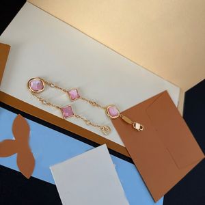 Bracelet rose bijoux de créateur Bracelet simple à quatre feuilles