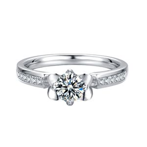 Anillo de moissanita anillos chapados en platino regalo del día de San Valentín anillo de compromiso de lujo solitario anillo de lujo rosa azul dorado joyería de diseño M23C con caja de regalo