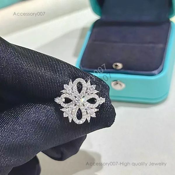 Designer bijoux anneaux haut de gamme 925 Sterling Silver Women's Wedding Ring Designer Love Ring Jewelry Girl Girl Saint Valentin