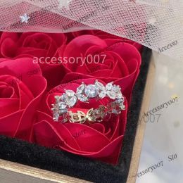 designer sieraden ringen luxe bandringen Victoria merkontwerper top s925 sterling zilver volledige kristallen bloem charme trouwring voor bruiden verloving