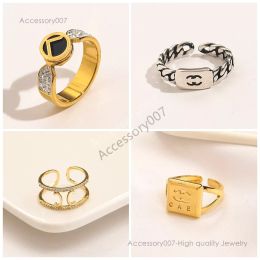 designer sieraden ringen luxe sieraden ontwerper schroefringen dames brief 18k verguld roestvrij staal diamanten edelstenen ring fijne vinger liefde ring