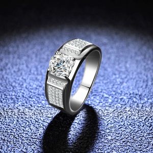 Bijoux de créateurs anneaux en argent sterling plaqué simple de mariage masculin de bijoux bijoux de pierre de gemme réglant les anneaux décontractés quotidien