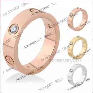 anillos de joyería de diseño anillos de boda anillo de tornillo de amor para mujer para hombre clásico de lujo acero titanio joyería chapada en oro oro plata rosa compromiso único