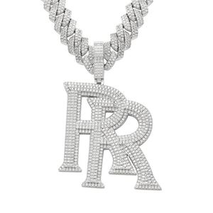 Collier de vente de bijoux de créateur en argent 925 Vvs Moissanite diamant Hip Hop Ice Out, bijoux de luxe personnels pour hommes, pendentif234L