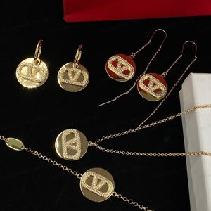 Designer sieradenset, gouden alfabet ketting armband oorbellen, stijlvolle damessieraden, voor familie, vrienden, geliefden of hun eigen beste cadeau