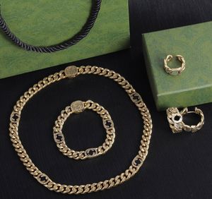 Designer sieraden set Jewlery Designer voor dames ketting en armband gouden oorbellen Designer armbanden G Jewlery Set