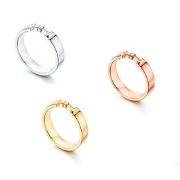 Designer sieraden Tiffanyjewelry T Home Precision Hoogwaardige T1 Ring Nieuwe enkele diamant mode ring Internet Celebrity Hundred Towers