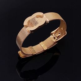 Designer Sieraden Brede Armbanden Charme kanaalarmband met roségouden hardware ccity Handriem Bloempatroon Stempel Gedrukt Modecadeau45