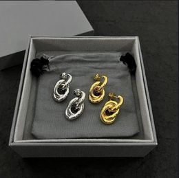 Designer Jewelry Women Dangle love lock Boucles d'oreilles nouvelles Lettres de la marque B de forme unique Pendentif avec logo brillant boucles d'oreilles lustre qui ne se décolorent pas bn25