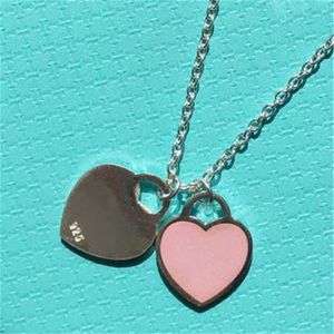 Designer Bijoux Femmes Coeur Pendentif Collier Argent Double Coeur Amant Colliers Haute Qualité Femmes Collier De Mode Jewerly 3 C275z