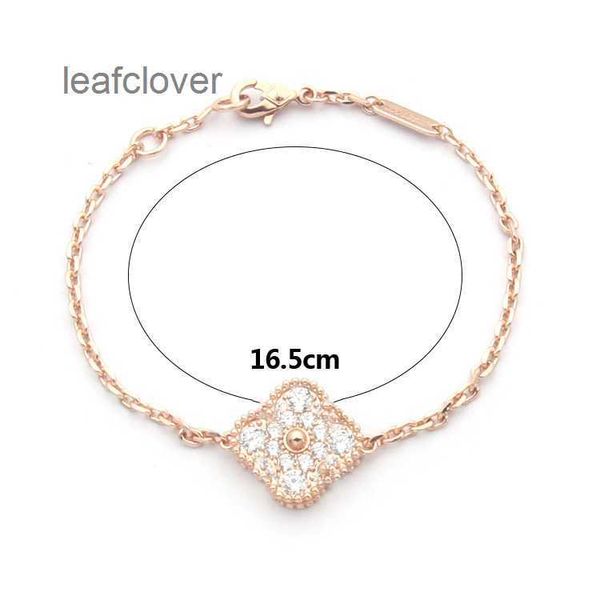 Joyas de diseño Cleef van trébol pulsera pulseras con dijes joyería vc trébol de cuatro hojas flor de cuatro hojas hebilla de diamante completa corazón mariposa textura de oro