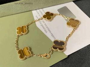 Designer Jewelrys Bracelets de créateurs 2023 Van Clover Bracelet 18K Gold Love Bangle Pendentif Sparkling Crystal Diamond Party Bijoux