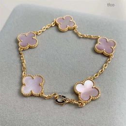 Designer Jewelrys Van Four Leaf Clover Armband Cleef Armband vans clover armband Designer Armband Parelmoer 18K Goud Merk Love Bangle Charm Armbanden Shin