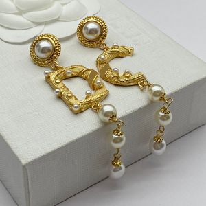 Boucles d'oreilles bijoux de créateur boucle d'oreille de créateur créateur pour femme boucles d'oreilles pendentif en or 18 carats pour cadeau d'anniversaire