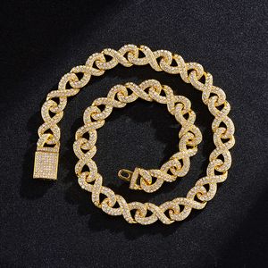 Bijoux de créateurs pour hommes femmes Nouvelle chaîne cubaine à 8 caractères Hip Hop Rap Street Accessoires de mode Chaîne à maillons cubains pour hommes Collier Hip Hop