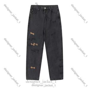 Ontwerper jnco jeans paarse jeans heren ksubi jeans oude gewassen jeans rechte broek voor mannen luipaard casual lange broekstijl 643B
