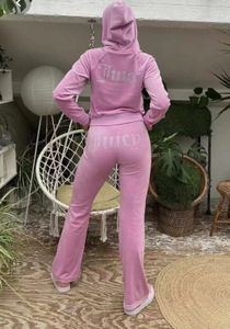 Designer Juicy Coutoure Survêtement Automne Printemps Femmes Sporting Femmes Survêtement Deux Pièces Costume De Mode Velours Femmes Survêtement Sweats À Capuche Et Pantalon Met Respirant