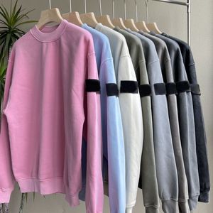 Designer Jumper Tech Fleece Vintage épais Pull Hommes Sweats à capuche Jumper Brodé Boussole Badge 100% Coton À Manches Longues Printemps Automne Couple Tenues