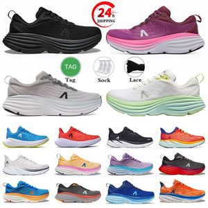 2024 One Bondi 8 Chaussures de course Femme Sports Plateforme Sneakers Chaussures Clifton 9 hommes Black Blanc Bule Harbor Harbor Mist Mens Women Trainers Runners Runners Jogging Taille 36-45