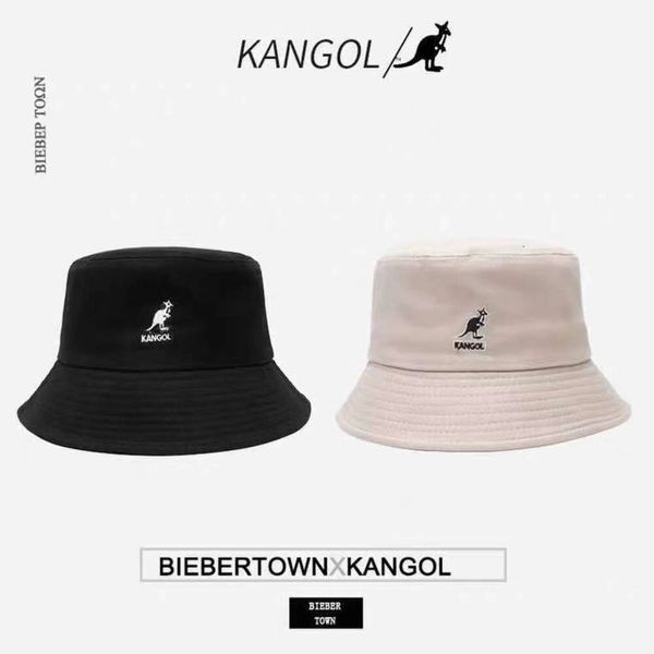 Designer Kangourou Plat Top Fisherman Skangol Chapeau Parasol Cap À La Mode Et Polyvalent Pur Coton Tissu Super Feu Hommes Et Femmes Flat Top Tissu Chapeau Casquette