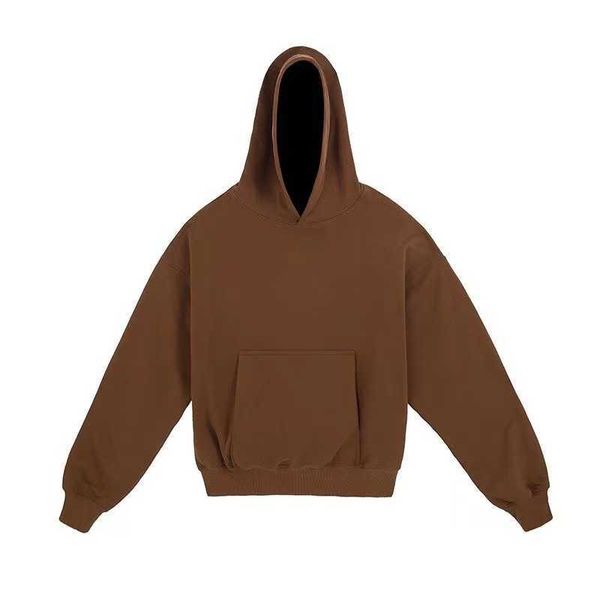 Diseñador Kanyes Classic Wests Luxury Hoodie Double Layer Solid Color Soles Mens y mujer Yzys suéter de jarra de gran tamaño encapuchado 666