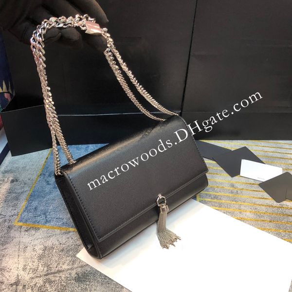 Designer Kate Sac Gland Chaîne Pochettes Avec Boîte Messenger Épaule Sac À Main Sac À Main Cross Body Sacs À Main Noir Sac Cosmétique Grainé Caviar Crocodile motif