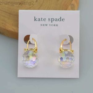 Designer Kate Spad Bijoux KS Texture exquise Arc-en-ciel Zircon Cristal Ampoule Boucles d'oreilles Boucles d'oreilles Boucles d'oreilles Laiton Plaqué S925 Argent Crochets d'oreille