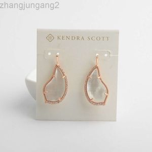 Créateur Kendrascott bijoux accessoire de mode KS tulipe or Rose croissant ivoire coquille petites boucles d'oreilles crochet d'oreille