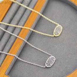Designer Kendras Scotts Neclace Bijoux Instagram Bijoux ovale Platinum Crystal Stone Collier Collier Collier Copper Copper Électropa