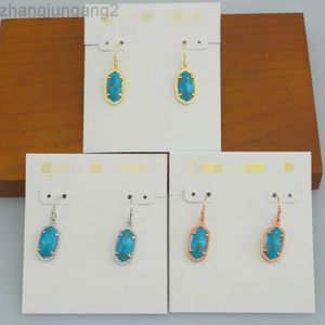 Ontwerper Kendrascott Neclace Jewelry Ke Jewelry Lee Oval Gold Line Turquoise Hanger Oorbellen Oorhaakjes Oorbellen