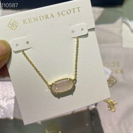 Diseñador Kendras Scotts Neclace Jewelry Elegancia singapurense Collar de collar ovalado Collar como regalo para el amante 2024