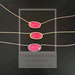 Ontwerper Kendrascott Jewelry Elisa -serie Instagram Style Simple and Fresh Pink Rhododendron Pink Azalea Collarbone Chain ketting voor vrouwen 9076