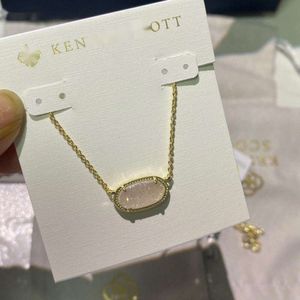 Ontwerper Kendrascotts KS Sieraden Singaporese elegantie Oval K Kraagketen Vrouwelijke ketting als een geschenk voor minnaar