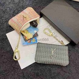 Designer Key Bag Sélection Couleur Solide Bouton En Métal Chaîne Porte-clés Carte Bancaire ID Sac Personnalité De La Mode Pour Hommes Et Femmes L9O12