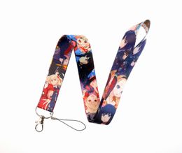 Porte-clés de créateur Anime Lycoris Recoil, lanière de dessin animé pour clés, badge d'identification, corde de téléphone portable, sangles de cou, accessoires cadeaux