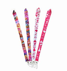 Ontwerper sleutelhanger anime prinses meisje lanyard voor sleutels mobiele telefoon riem ID badge houder hang touwen voor anime-liefhebbers