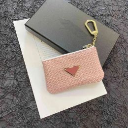 Diseñador del llavero para mujeres Bolsa de la marca Bag Light Luxury Textura Monedera Monedera Almacenamiento de la tarjeta de la tarjeta de la cremallera Billetera universal