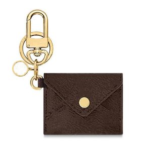 Designer porte-clés sac à main pendentif voiture chaîne charme marron fleur Mini sac bibelot cadeaux accessoires no box327d