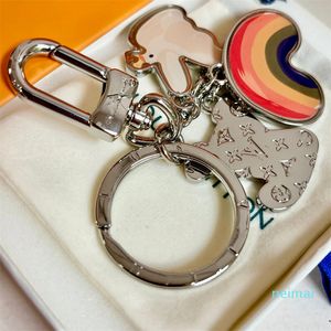 Designer Keychain Women Letters Designers Keychain Wallet Car Key Chain Men Buckle sieraden Bloem Lock Keyring Keychains Lanyards met doos