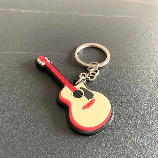 Diseñador Llaveros Cordones Guitarra Creativa Moda Instrumentos Musicales Adornos Accesorio Llavero Bolsa Colgante Para Hombres Mujeres Regalo