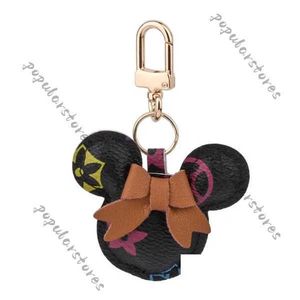 Designer Porte-clés Longes Llavero Mouse Design Voiture Porte-clés Faveur Fleur Sac Pendentif Charme Bijoux Porte-clés Pour Hommes Cadeau Mode PU Cuir En Gros XH2F