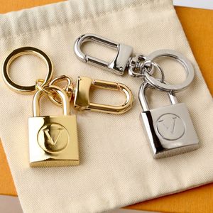 Designer Keychains Lock Shape Porte-clés de voiture pour homme femme Fashion Lover's Keychain 2 couleurs