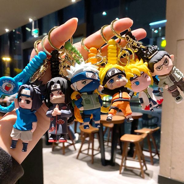 Accessoires masculins des concepteurs Naruto Chain de chaîne Key Chain Figure Cartoon Exquise Hand Action Doll Car Backpack Pendant Key Chain