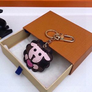 Porte-clés de créateurs PU Animal Classique En Cuir Porte-clés Pendentif Sac Pendentif Portefeuille Marron Fleur Mini Porte-clés