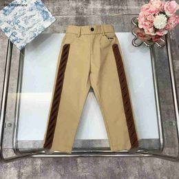 pantalon kaki design pour fille garçon double lettre large décoration enfants pantalons décontractés taille 100-150 cm pantalon bébé mode Sep25