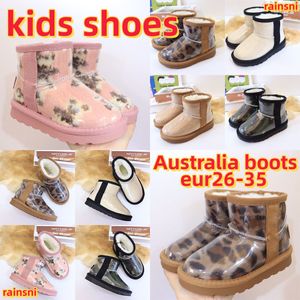 Botas de diseñador para niños Botas de nieve clásicas de cuero genuino uggitys Australia Jóvenes Bebés Niñas Niños Niños pequeños con arcos wgg Zapatillas de deporte Niños bebés uggies GS D91l #