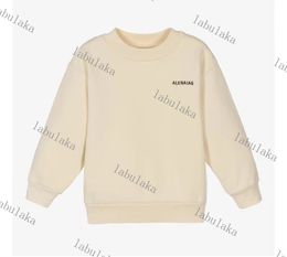 designer kids jongens meisjes hoodies oversized losse capuchon Frans sweatshirt klassiek l Geborduurde bedrukking in abrikozenletters HALS TRUI streetwear baseball